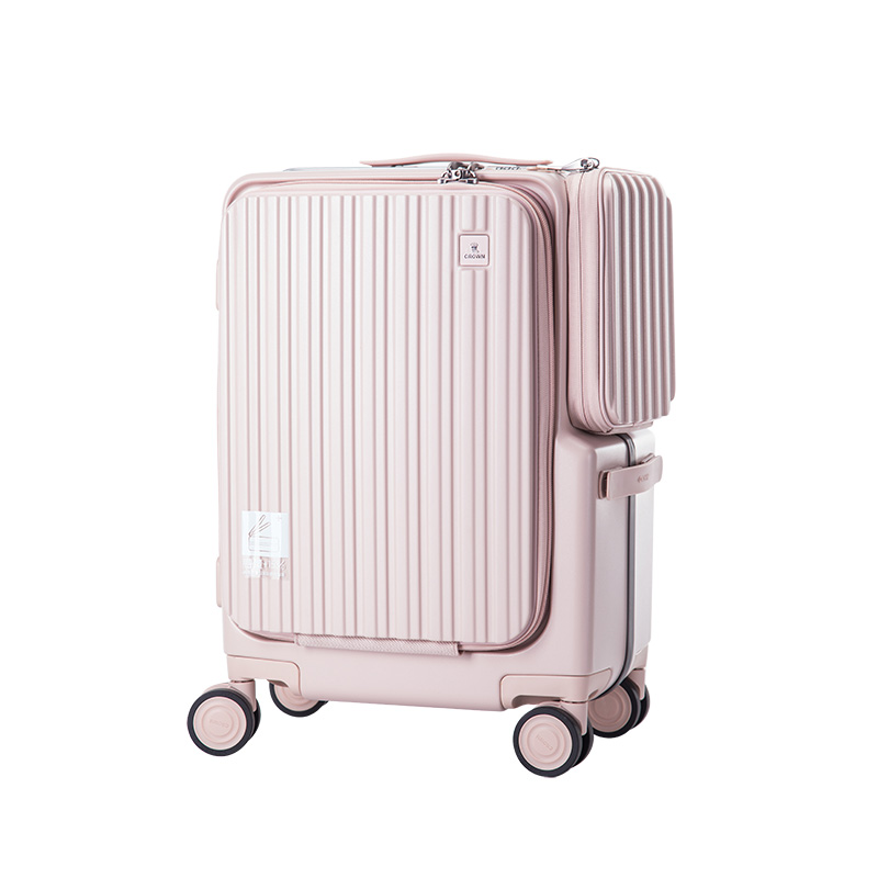 皇冠CROWN拉链铝框箱C-F5298H 蜜粉 PC  单位：个 粉色 20寸